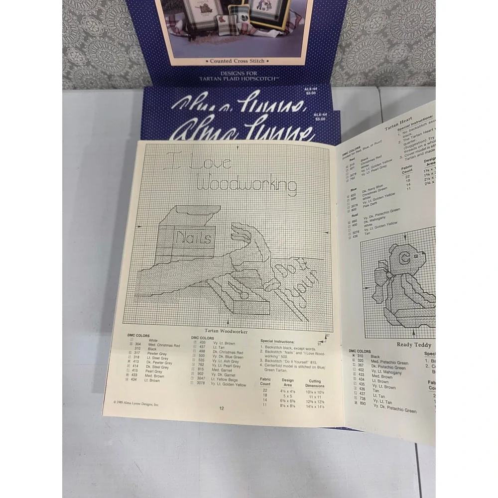 24-Vintage Alma Lynne Designs At Your Leisure Counted Cross Stitch Patterns Book